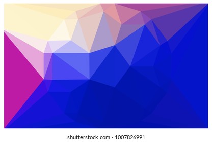Light Pink, Blue vector polygonal illustration, which consist of triangles with a gemstone in center. Triangular design of a huge diamond for your business. Creative geometric background of gems.