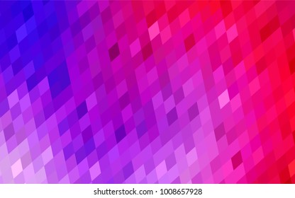 Light Pink, Blue vector polygonal illustration consisting of rectangles. Rectangular design for your business. Creative geometric background in origami style with gradient.