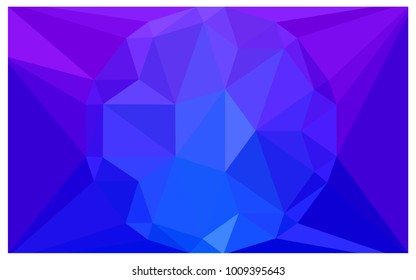 Light Pink, Blue vector polygonal illustration, which consist of triangles with a gemstone in center. Triangular design of a huge diamond for your business. Creative geometric background of gems.