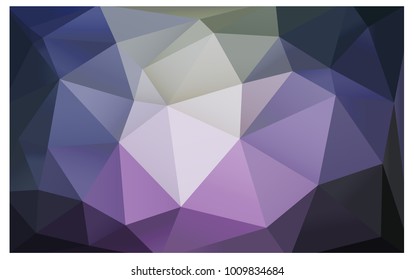 Light Pink, Blue vector polygonal illustration, which consist of triangles. Triangular pattern for your business design. Geometric background in Origami style with gradient. 