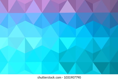 Light Pink, Blue vector polygonal illustration, which consist of triangles. Triangular pattern for your business design. Geometric background in Origami style with gradient. 