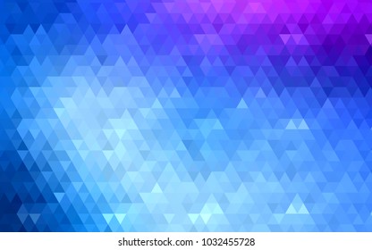 Light Pink, Blue vector polygonal background. Brand-new colored illustration in blurry style with gradient. The polygonal design can be used for your web site.