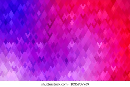 Light Pink, Blue vector polygonal illustration consisting of rectangles. Rectangular design for your business. Creative geometric background in origami style with gradient.