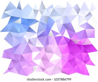 Light Pink, Blue vector polygonal pattern. Colorful abstract illustration with gradient. The completely new template can be used for your brand book.