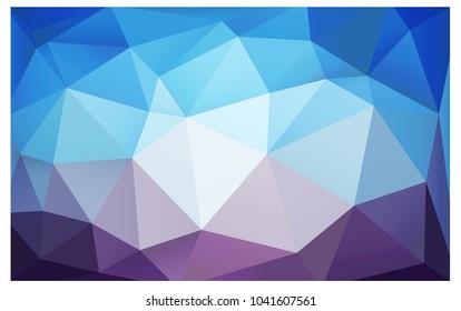 Light Pink, Blue vector polygonal illustration, which consist of triangles. Triangular design for your business. Creative geometric background in Origami style with gradient