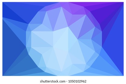 Light Pink, Blue vector polygonal illustration, which consist of triangles with a gemstone in center. Triangular design of a huge diamond for your business. Creative geometric background of gems.