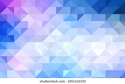 Light Pink, Blue vector polygonal pattern. Modern geometrical abstract illustration with gradient. A new texture for your design.