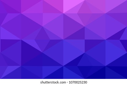 Light Pink, Blue vector polygonal illustration, which consist of triangles. Triangular design for your business. Creative geometric background in Origami style with gradient