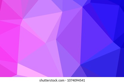 Light Pink, Blue vector polygonal pattern. Glitter abstract illustration with an elegant design. Brand-new style for your business design.