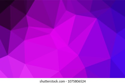 Light Pink, Blue vector polygonal pattern. A completely new color illustration in a  polygonal style. The best triangular design for your business.