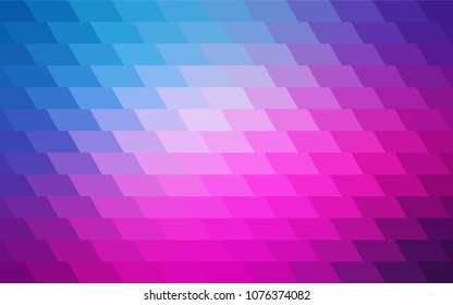 Light Pink, Blue vector polygonal illustration consisting of rectangles. Rectangular design for your business. Creative geometric background in origami style with gradient.