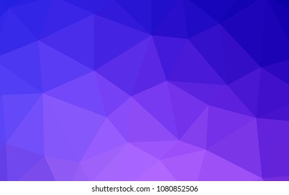 Light Pink, Blue vector polygonal pattern. Elegant bright polygonal illustration with gradient. Best triangular design for your business.