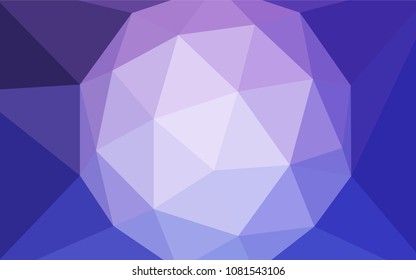 Light Pink, Blue vector polygonal pattern. Shining polygonal illustration, which consist of triangles. Polygonal design for your web site.