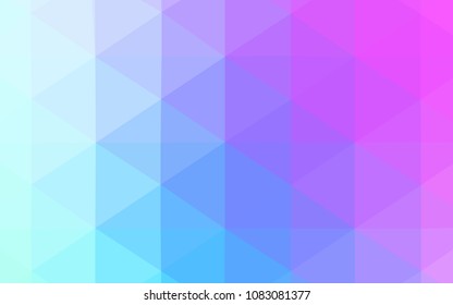 Light Pink, Blue vector polygonal background. A sample with polygonal shapes. A completely new design for your business.