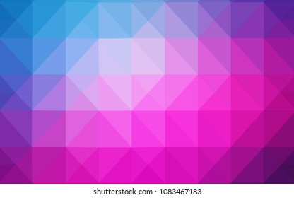 Light Pink, Blue vector polygonal background. Creative geometric illustration in Origami style with gradient. The template for cell phone's backgrounds.