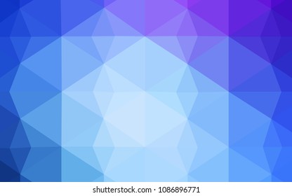 Light Pink, Blue vector polygonal pattern. Polygonal abstract illustration with gradient. A completely new design for your leaflet.