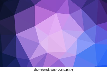 Light Pink, Blue vector polygonal template. Modern abstract illustration with triangles. A new texture for your web site.