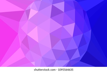 Light Pink, Blue vector polygonal pattern with a diamond. Illustration in Origami style with gradient. A new texture for your web site.