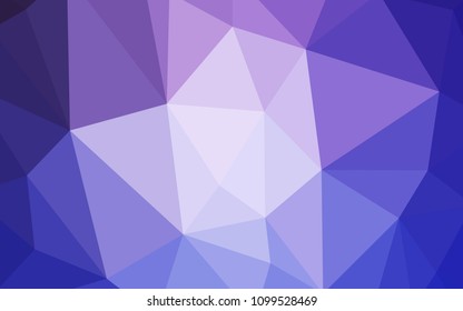 Light Pink, Blue vector polygonal background. Geometric illustration in Origami style with gradient.  Triangular pattern for your design.