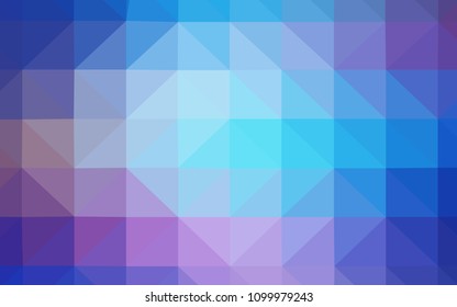 Light Pink, Blue vector polygonal pattern. Creative geometric illustration in Origami style with gradient. A completely new design for your leaflet.