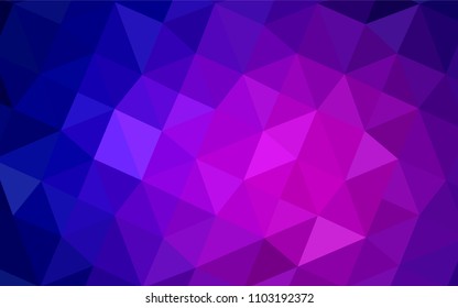 Light Pink, Blue vector polygonal template. Creative illustration in halftone style with gradient. Triangular pattern for your business design.