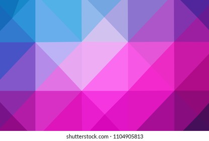 Light Pink, Blue vector polygonal template. Modern geometrical abstract illustration with gradient. That new template can be used for your brand book.