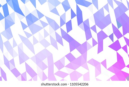 Light Pink, Blue vector polygonal background. Creative geometric illustration in Origami style with gradient. The polygonal design can be used for your web site.