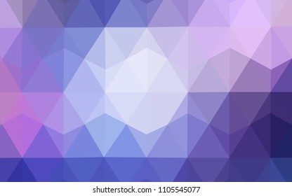 Light Pink, Blue vector polygonal pattern. Triangular geometric sample with gradient.  Best triangular design for your business.