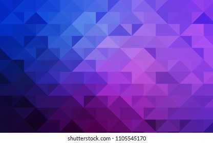 Light Pink, Blue vector polygonal pattern. Geometric illustration in Origami style with gradient.  Triangular pattern for your business design.