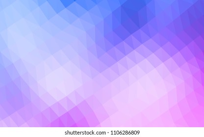 Light Pink, Blue vector polygonal template. Creative geometric illustration in Origami style with gradient. A completely new template for your business design.