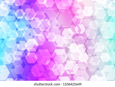 Light Pink, Blue vector polygonal template. Shining colored illustration in a Brand new style. The template can be used as a background for cell phones.