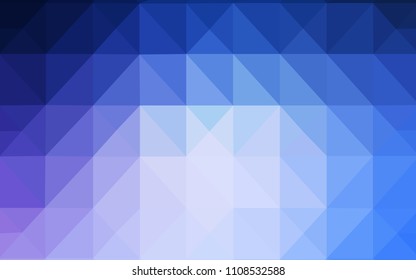 Light Pink, Blue vector polygonal background. Triangular geometric sample with gradient.  New template for your brand book.