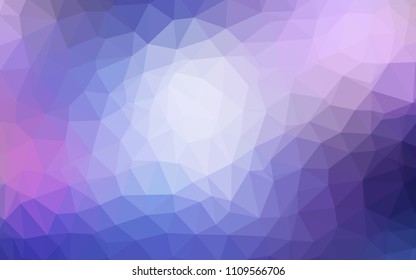 Light Pink, Blue vector polygonal pattern. Creative illustration in halftone style with triangles. A completely new design for your leaflet.