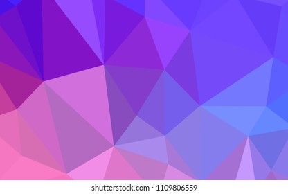 Light Pink, Blue vector polygonal pattern. A sample with polygonal shapes. Polygonal design for your web site.