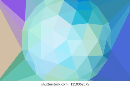 Light Pink, Blue vector polygonal pattern with a diamond. Illustration in abstract style with triangles. Triangular pattern for your design.