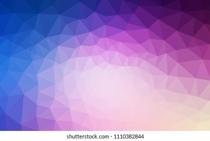 Light Pink, Blue vector polygonal template. Polygonal abstract illustration with gradient. A new texture for your web site.