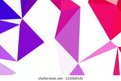 Light Pink, Blue vector polygonal background. Polygonal abstract illustration with gradient. Brand new style for your business design.