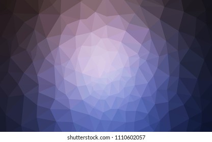 Light Pink, Blue vector polygonal template. Geometric illustration in Origami style with gradient.  Best triangular design for your business.