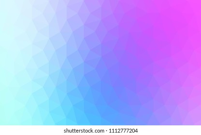 Light Pink, Blue vector polygonal pattern. Creative illustration in halftone style with triangles. Completely new template for your banner.
