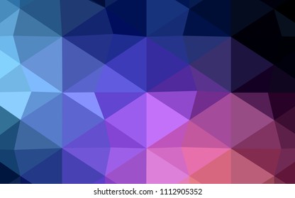 Light Pink, Blue vector polygonal pattern. Shining colored illustration in a new style. That new template can be used for your brand book.