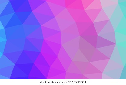 Light Pink, Blue vector polygonal polygonal. A sample with polygonal shapes. Brand new style for your business design.