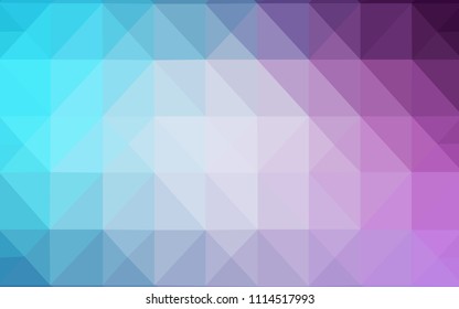 Light Pink, Blue vector polygonal pattern. A completely new color illustration in a polygonal style. The template for cell phone's backgrounds.