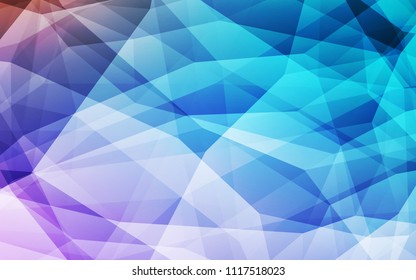 Light Pink, Blue vector polygonal pattern. Modern abstract illustration with triangles. A new texture for your web site.