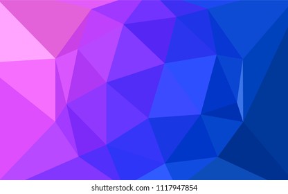 Light Pink, Blue vector polygonal background. Colorful illustration in polygonal style with gradient. Brand new design for your business.