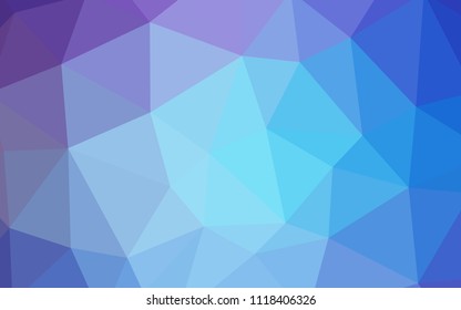 Light Pink, Blue vector polygonal template. Polygonal abstract illustration with gradient. A completely new design for your leaflet.