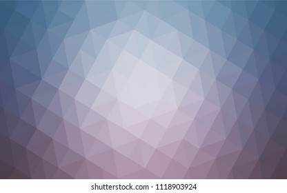 Light Pink, Blue vector polygonal background. A completely new color illustration in a polygonal style. A completely new design for your leaflet.