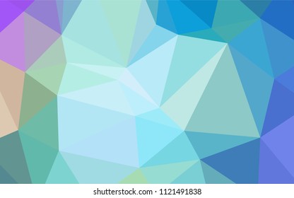 Light Pink, Blue vector polygonal pattern. A completely new color illustration in a  polygonal style. A new texture for your design.