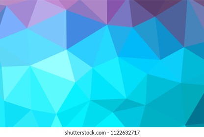 Light Pink, Blue vector polygonal background. Glitter abstract illustration with an elegant triangles. New template for your brand book.