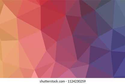 Light Pink, Blue vector polygonal background. Shining polygonal illustration, which consist of triangles. New template for your brand book.