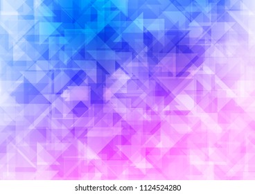 Light Pink, Blue vector polygonal polygonal. Shining illustration, which consist of triangles. A completely new design for your business.